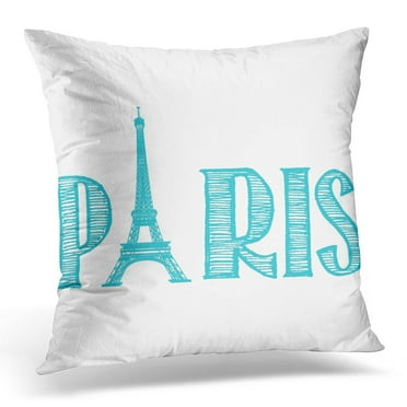 Embroidered Accent Pillows "Paris" Set of 2 Small/Cute: 8 1/2" x 5 1/2" Embroidered Accent Pillows "Paris" Set of 2 Small/Cute: 8 1/2" x 5 1/2"